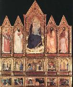 GIOVANNI DA MILANO Polyptych with Madonna and Saints oil painting reproduction